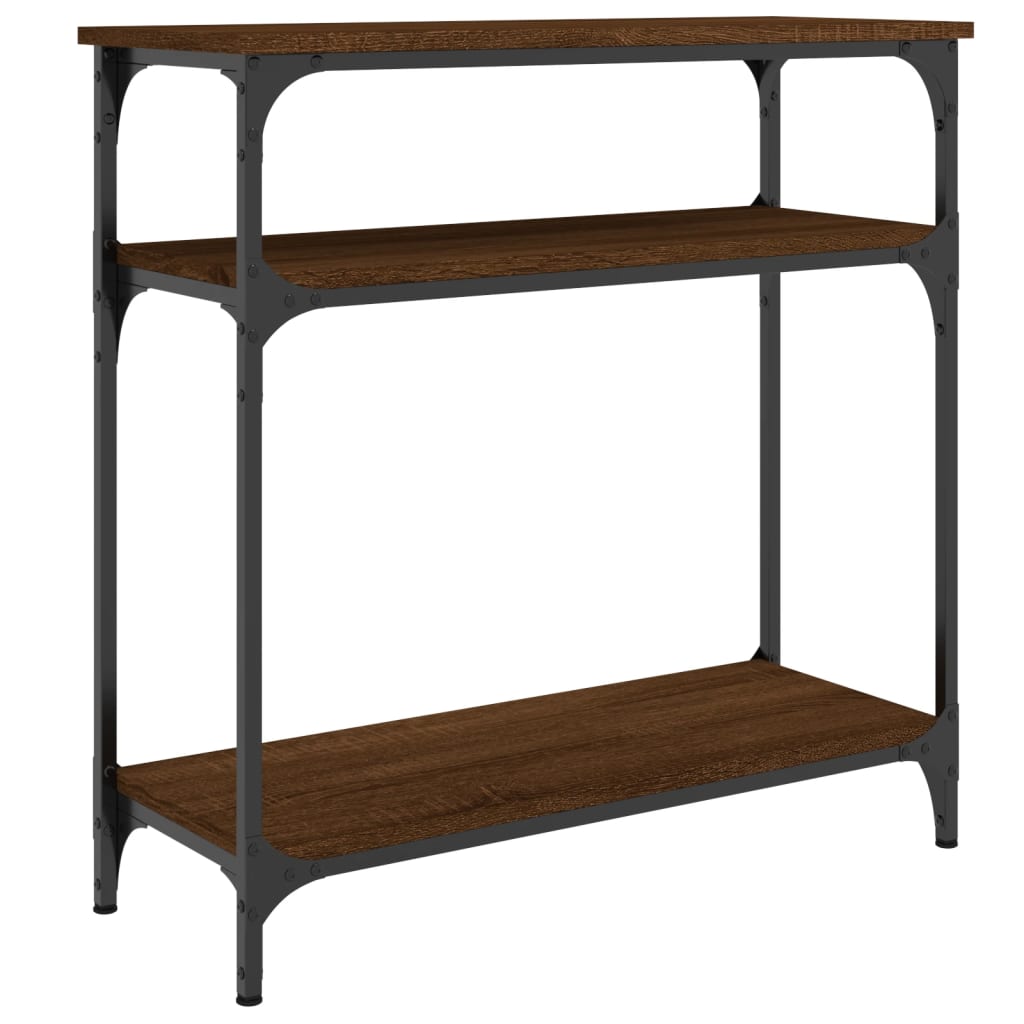 vidaXL Console de table marron aspect chêne 75x29x75 cm en bois d'ingénierie