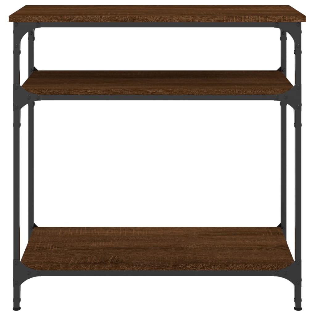 vidaXL Console de table marron aspect chêne 75x29x75 cm en bois d'ingénierie