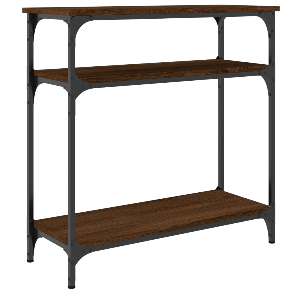 vidaXL Console de table marron aspect chêne 75x29x75 cm en bois d'ingénierie