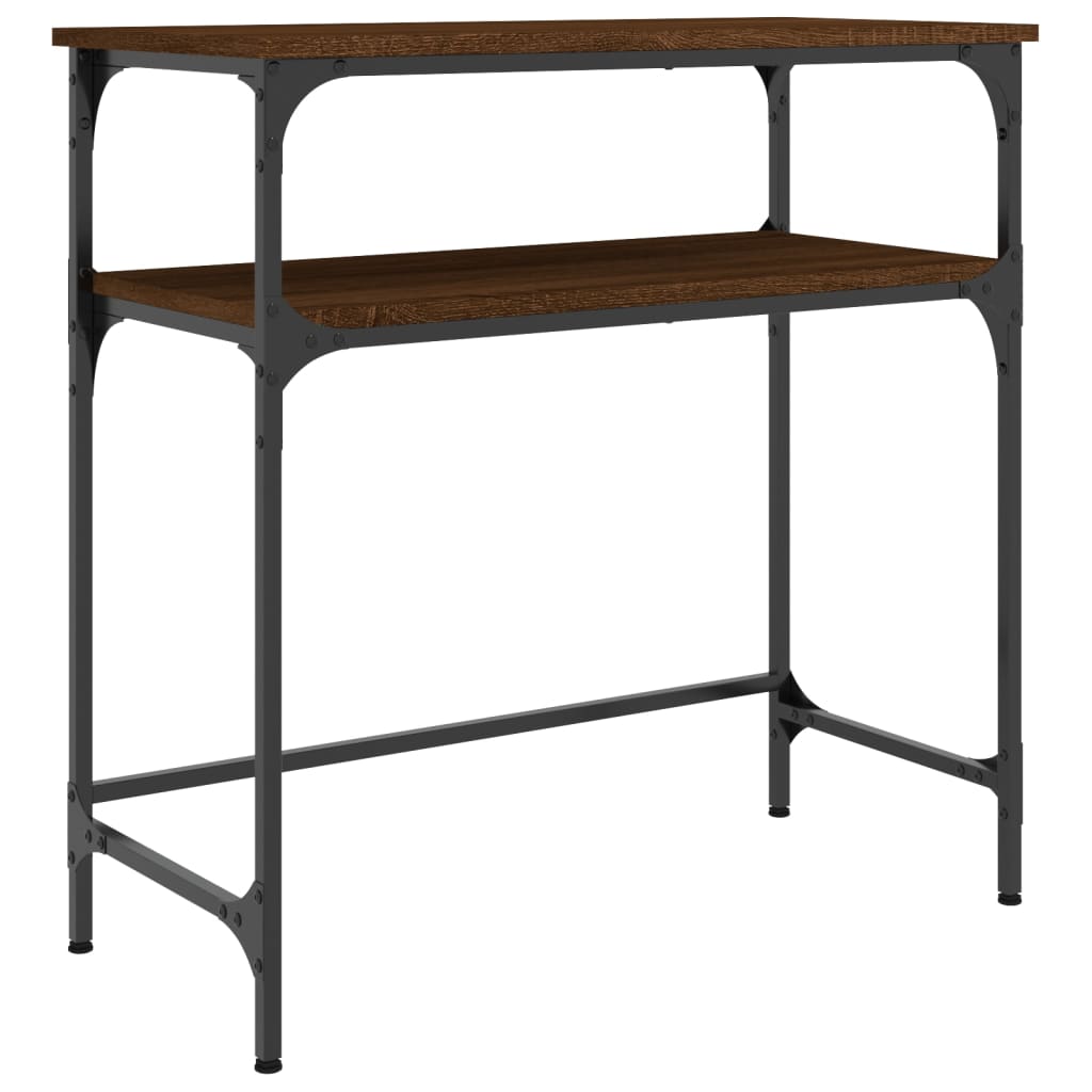 vidaXL Table Console Marron Aspect Chêne 75x35,5x75 cm Bois d'ingénierie