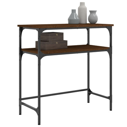 vidaXL Table Console Marron Aspect Chêne 75x35,5x75 cm Bois d'ingénierie