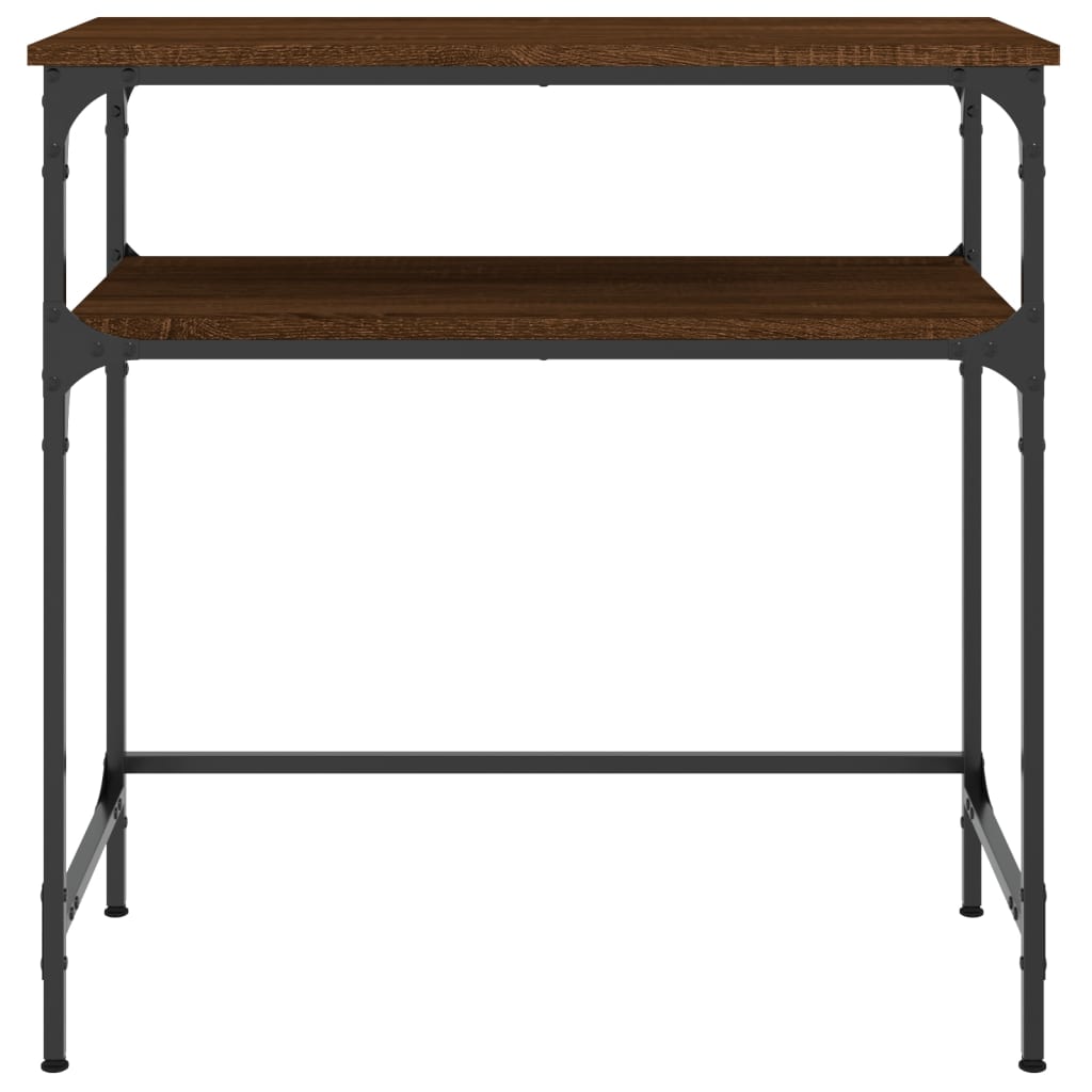 vidaXL Table Console Marron Aspect Chêne 75x35,5x75 cm Bois d'ingénierie