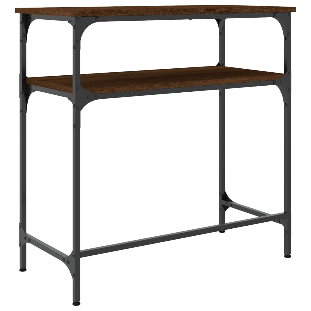 vidaXL Table Console Marron Aspect Chêne 75x35,5x75 cm Bois d'ingénierie