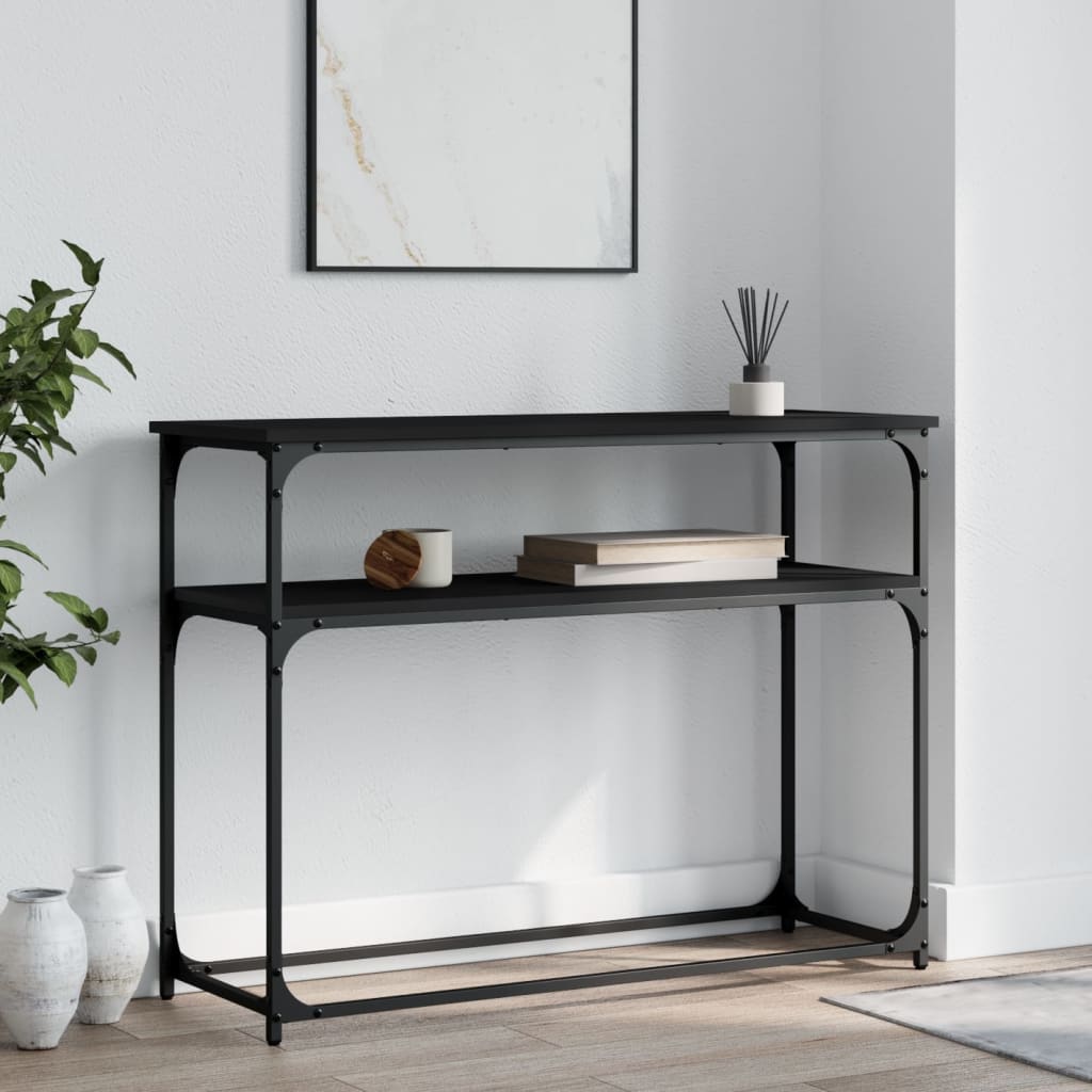 vidaXL Table console Noir 100x35,5x75 cm Bois d'ingénierie