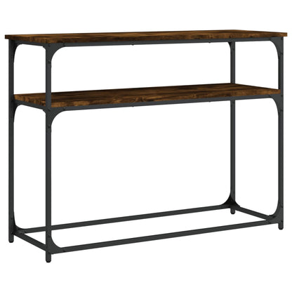 vidaXL Table console chêne fumé 100x35,5x75 cm Bois d'ingénierie