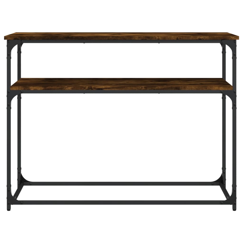 vidaXL Table console chêne fumé 100x35,5x75 cm Bois d'ingénierie