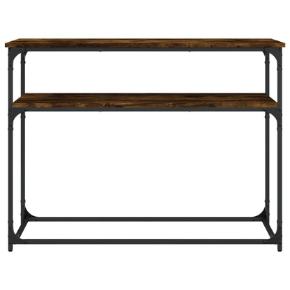 vidaXL Table console chêne fumé 100x35,5x75 cm Bois d'ingénierie