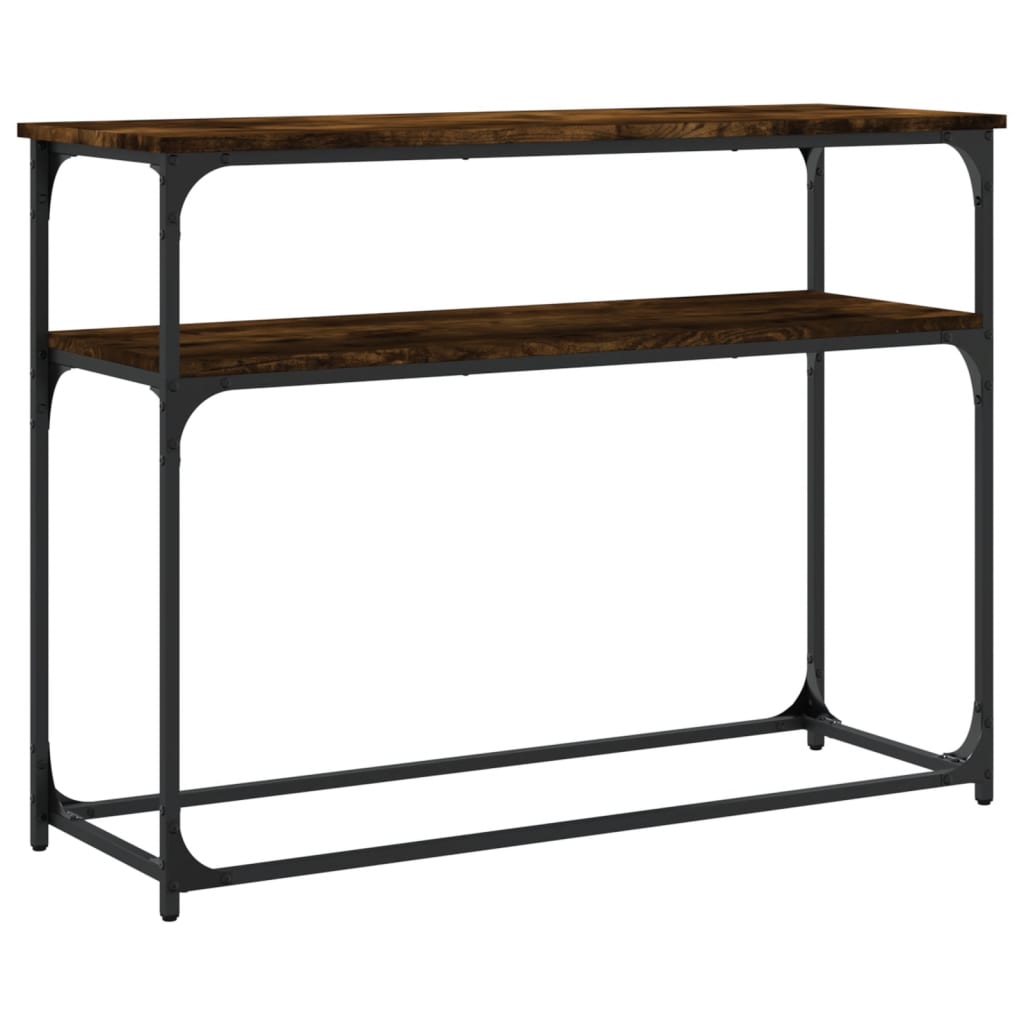 vidaXL Table console chêne fumé 100x35,5x75 cm Bois d'ingénierie
