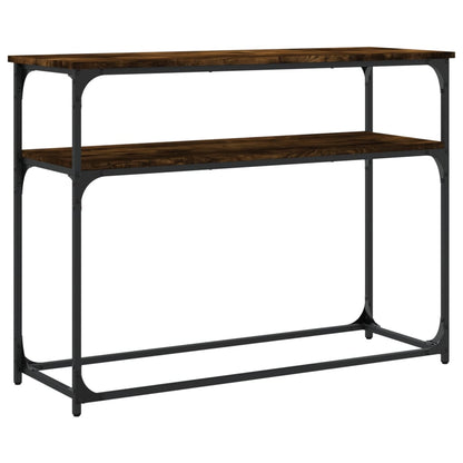 vidaXL Table console chêne fumé 100x35,5x75 cm Bois d'ingénierie
