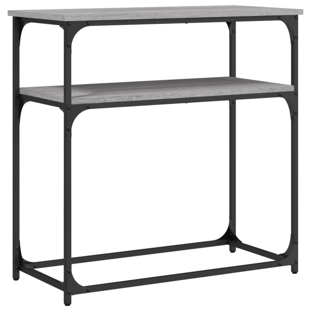 vidaXL Console de table gris Sonoma 75x35,5x75 cm Aggloméré
