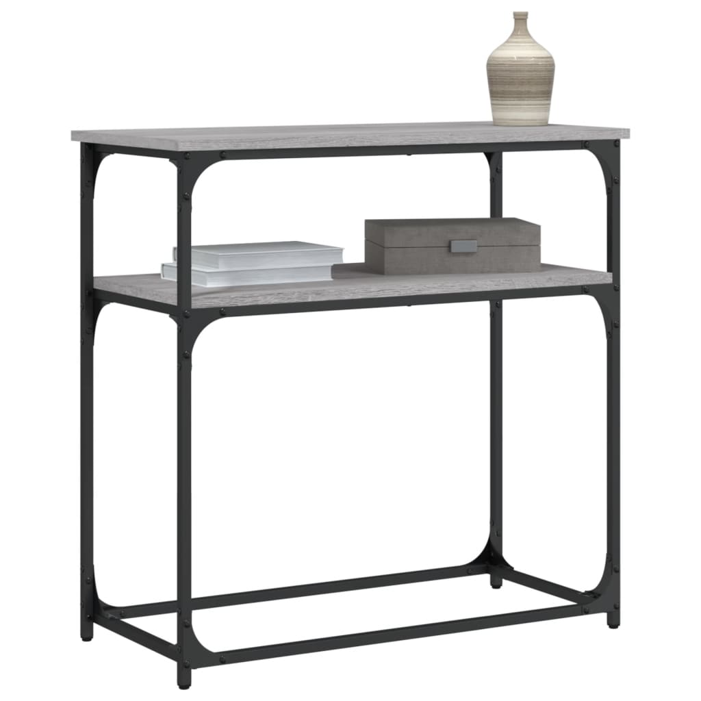 vidaXL Console de table gris Sonoma 75x35,5x75 cm Aggloméré
