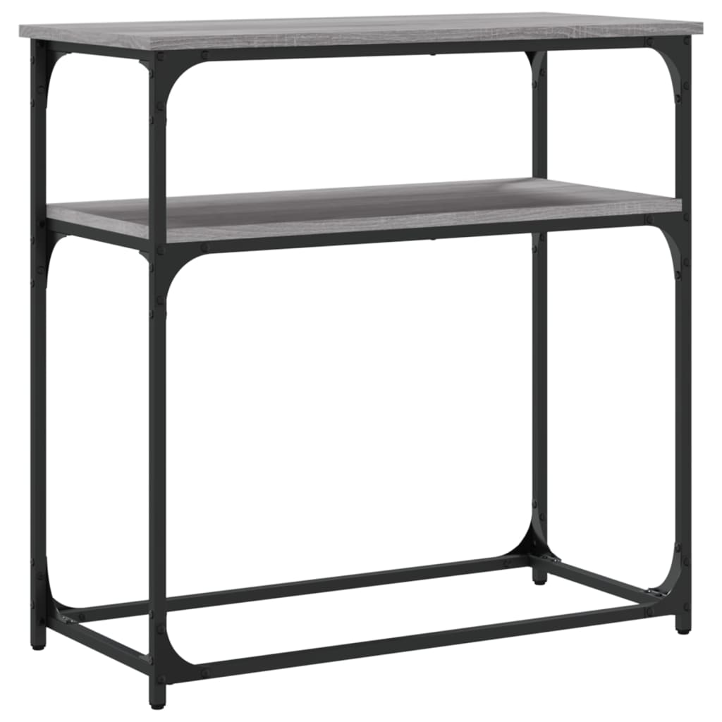 vidaXL Console de table gris Sonoma 75x35,5x75 cm Aggloméré