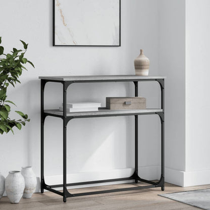 vidaXL Console de table gris Sonoma 75x35,5x75 cm Aggloméré