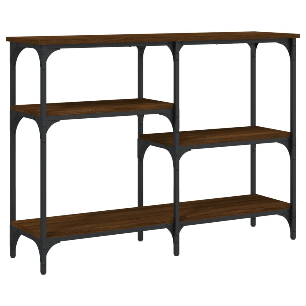 vidaXL Console Chêne Brun 102x29x75 cm Bois d'ingénierie