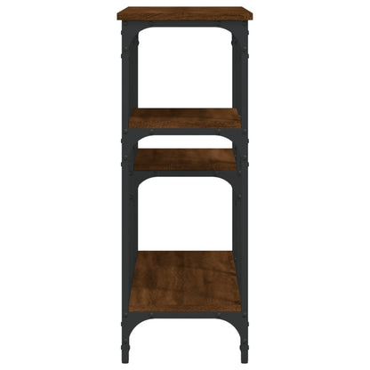 vidaXL Console Chêne Brun 102x29x75 cm Bois d'ingénierie