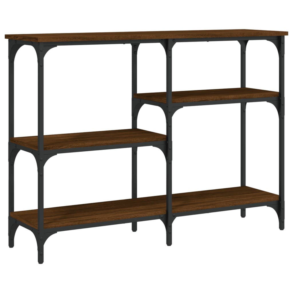 vidaXL Console Chêne Brun 102x29x75 cm Bois d'ingénierie