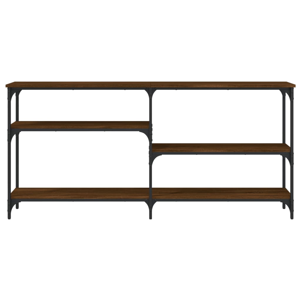 vidaXL Console marron aspect chêne 160x29x75 cm Bois d'ingénierie