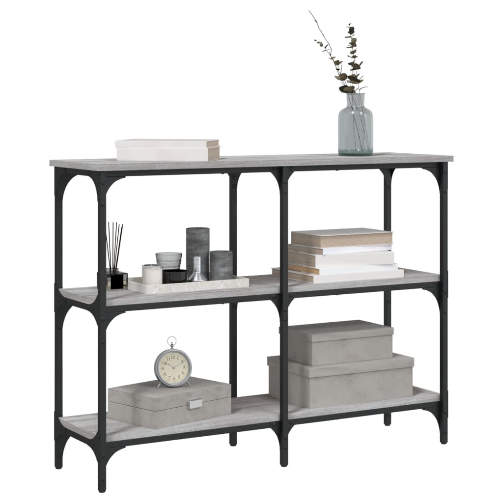 vidaXL Console de table grise Sonoma 100x29x75 cm en bois d'ingénierie