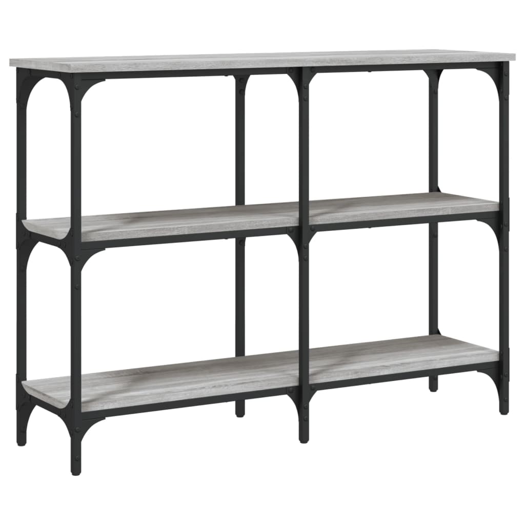 vidaXL Console de table grise Sonoma 100x29x75 cm en bois d'ingénierie