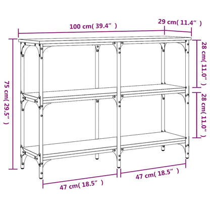 vidaXL Konsolentisch Braun Eichen-Optik 100x29x75 cm Holzwerkstoff