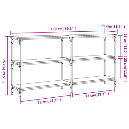 vidaXL Konsolentisch Braun Eichen-Optik 150x29x75 cm Holzwerkstoff