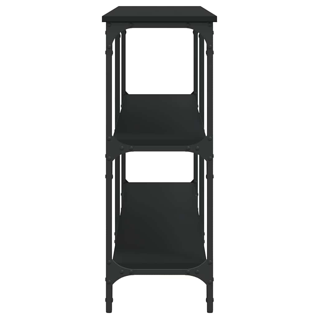 vidaXL Console noire 200x29x75 cm en bois d'ingénierie