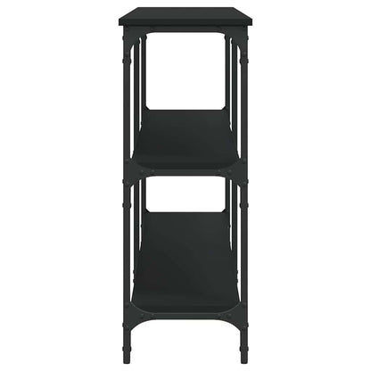 vidaXL Console noire 200x29x75 cm en bois d'ingénierie