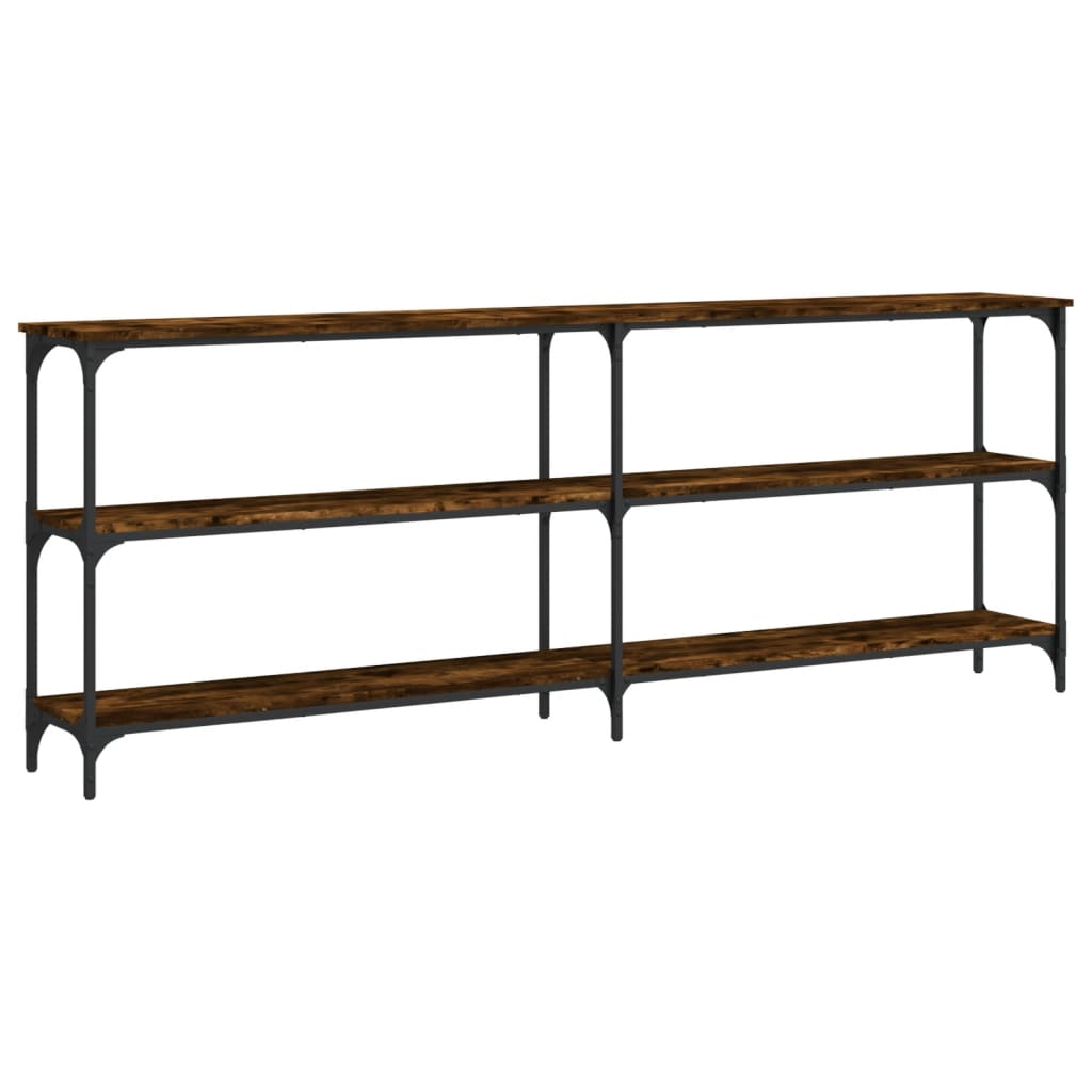 vidaXL Konsolentisch Räuchereiche 200x29x75 cm Holzwerkstoff
