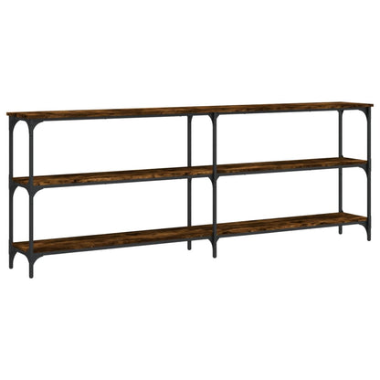 vidaXL Konsolentisch Räuchereiche 200x29x75 cm Holzwerkstoff