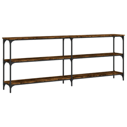vidaXL Konsolentisch Räuchereiche 200x29x75 cm Holzwerkstoff