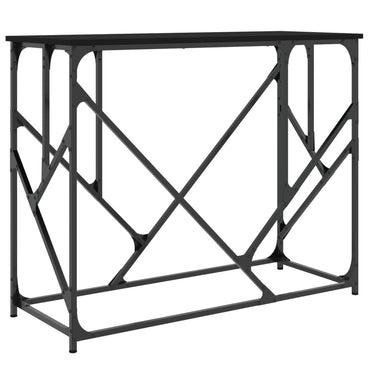 vidaXL Console noire 100x40x80 cm en bois d'ingénierie