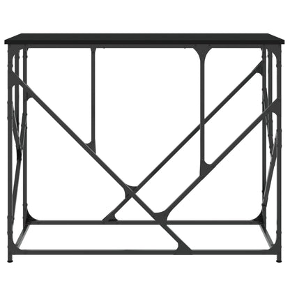 vidaXL Console noire 100x40x80 cm en bois d'ingénierie