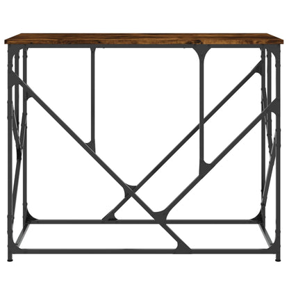 vidaXL Table console en bois d'ingénierie chêne fumé 100x40x80 cm