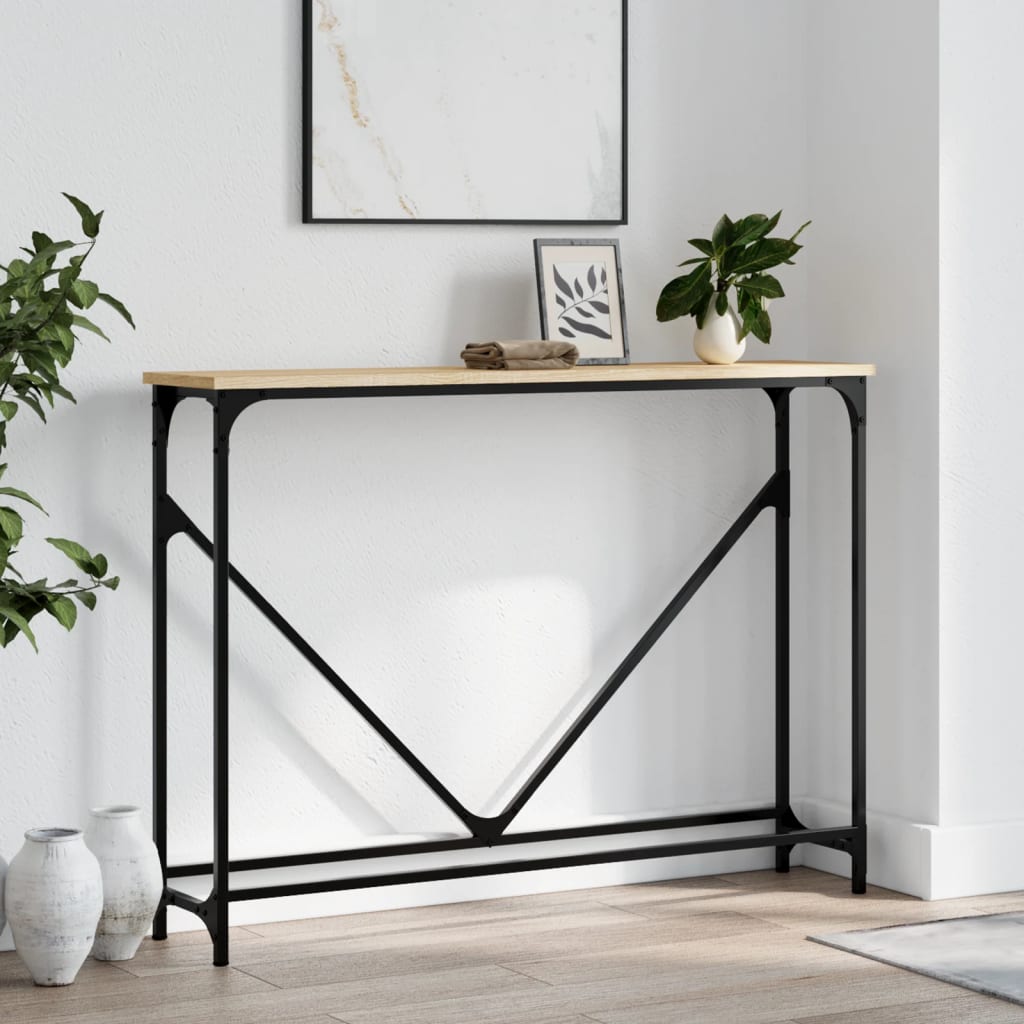vidaXL Table console chêne Sonoma 102x22,5x75 cm aggloméré