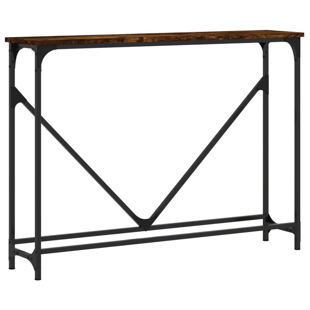 vidaXL Konsolentisch Räuchereiche 102x22,5x75 cm Holzwerkstoff