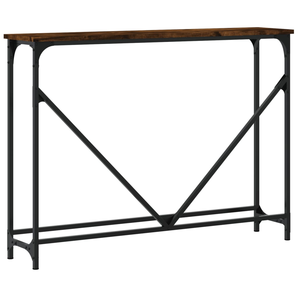 vidaXL Konsolentisch Räuchereiche 102x22,5x75 cm Holzwerkstoff