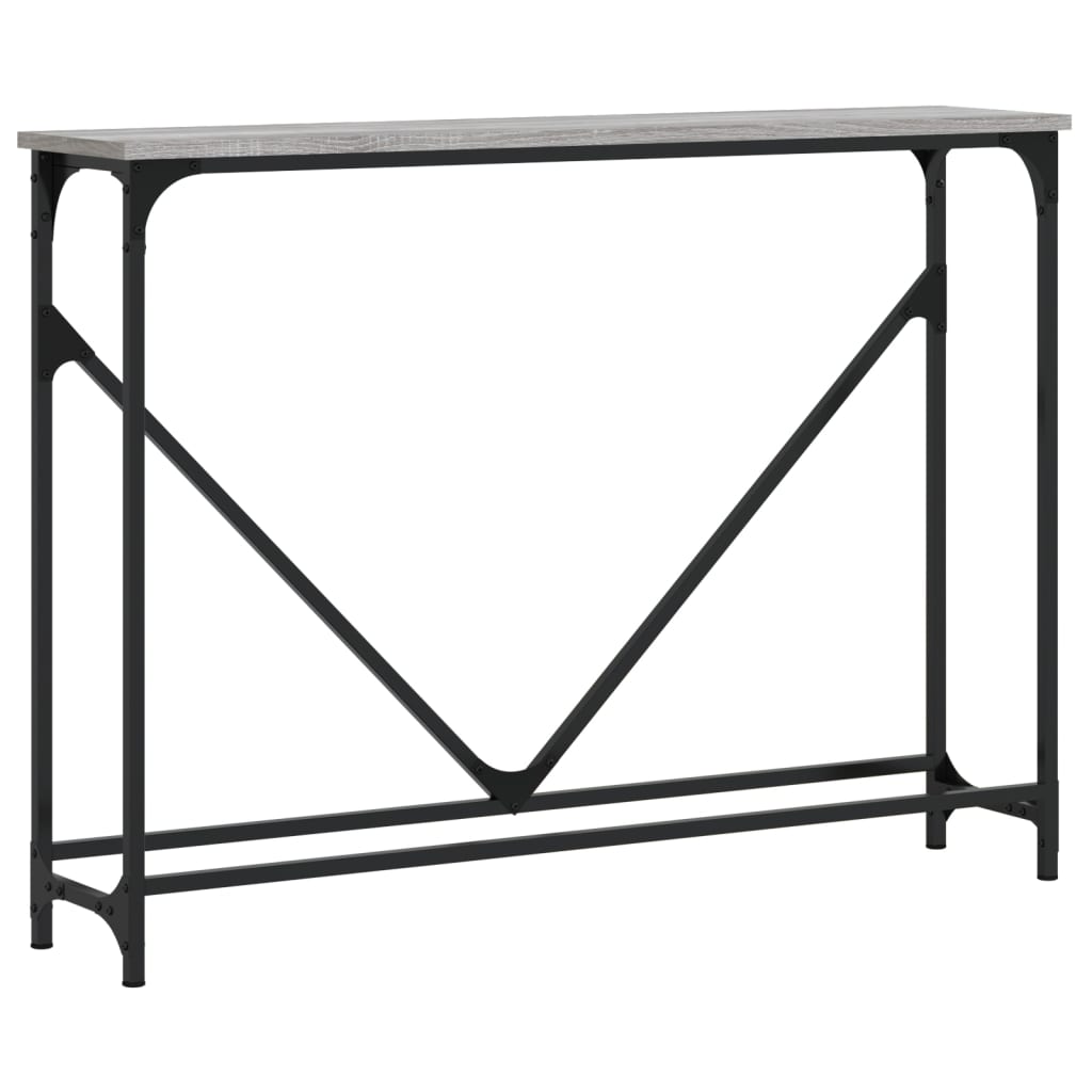 vidaXL Konsolentisch Grau Sonoma 102x22,5x75 cm Holzwerkstoff