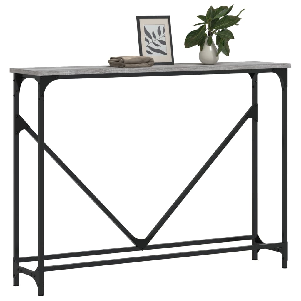 vidaXL Konsolentisch Grau Sonoma 102x22,5x75 cm Holzwerkstoff