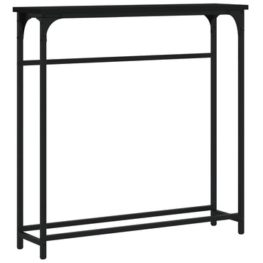 vidaXL Table console noir 75x19,5x75 cm Bois d'ingénierie