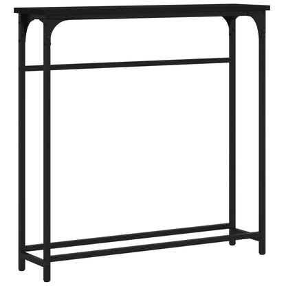 vidaXL Table console noir 75x19,5x75 cm Bois d'ingénierie