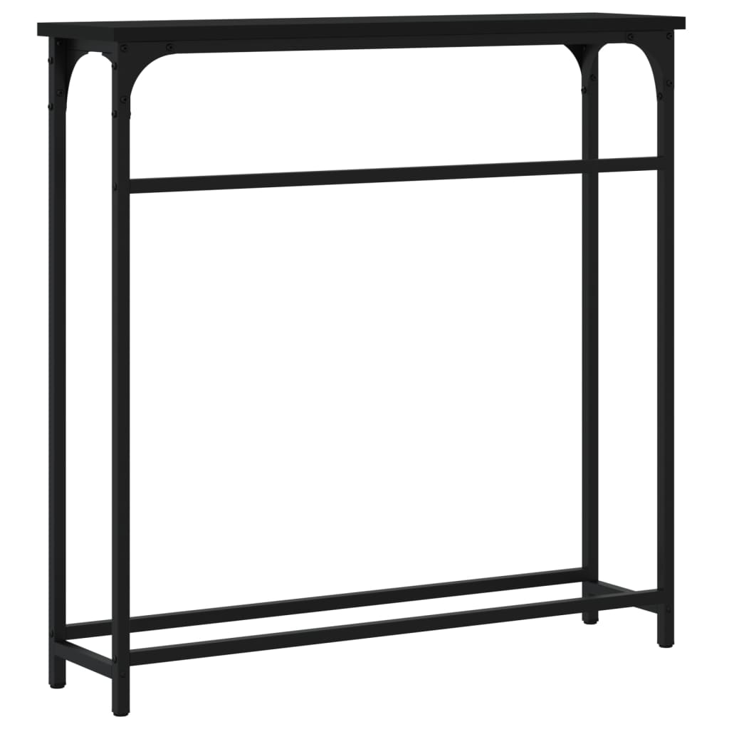 vidaXL Table console noir 75x19,5x75 cm Bois d'ingénierie