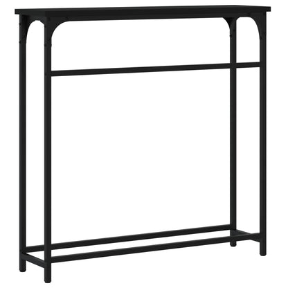 vidaXL Table console noir 75x19,5x75 cm Bois d'ingénierie