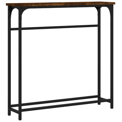 vidaXL Konsolentisch Räuchereiche 75x19,5x75 cm Holzwerkstoff