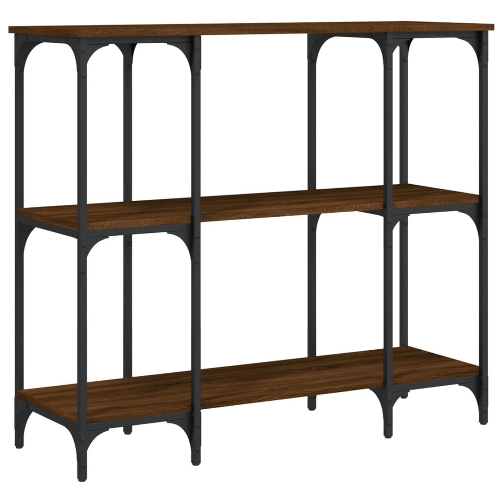 vidaXL Console marron aspect chêne 102x35x90 cm bois d'ingénierie