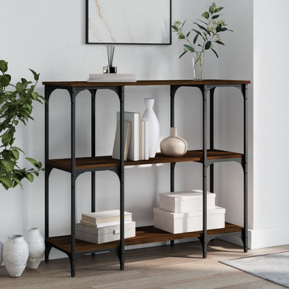 vidaXL Console marron aspect chêne 102x35x90 cm bois d'ingénierie