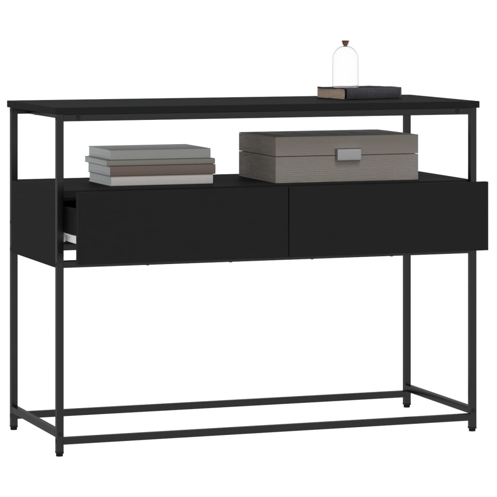vidaXL Konsolentisch Schwarz 100x40x75 cm Holzwerkstoff
