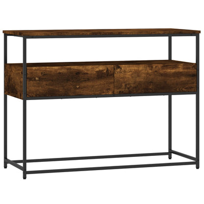 vidaXL Konsolentisch Räuchereiche 100x40x75 cm Holzwerkstoff
