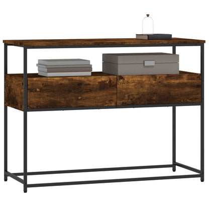 vidaXL Konsolentisch Räuchereiche 100x40x75 cm Holzwerkstoff