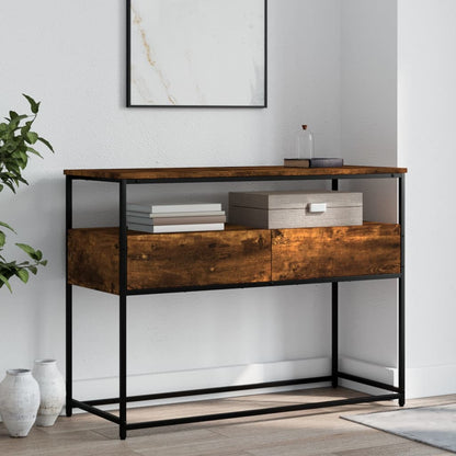vidaXL Konsolentisch Räuchereiche 100x40x75 cm Holzwerkstoff
