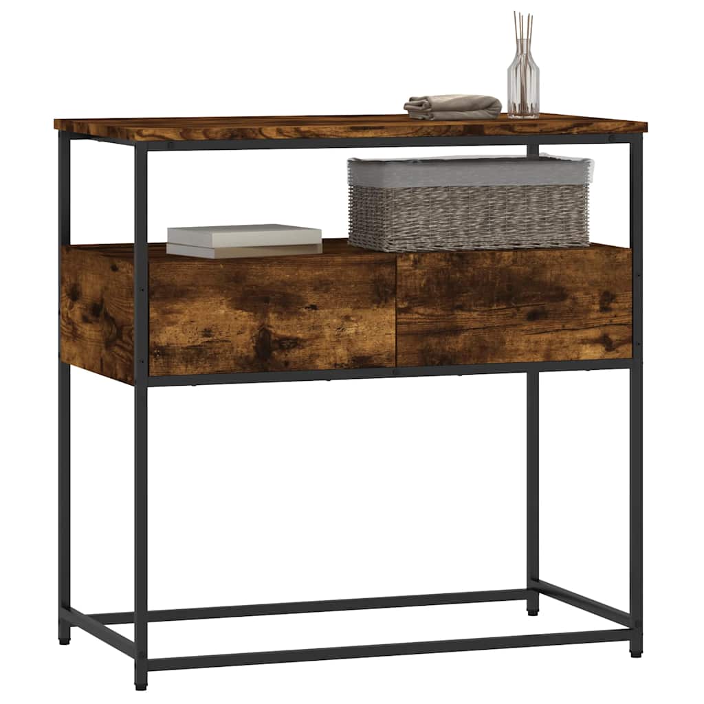 vidaXL Konsolentisch Räuchereiche 75x40x75 cm Holzwerkstoff